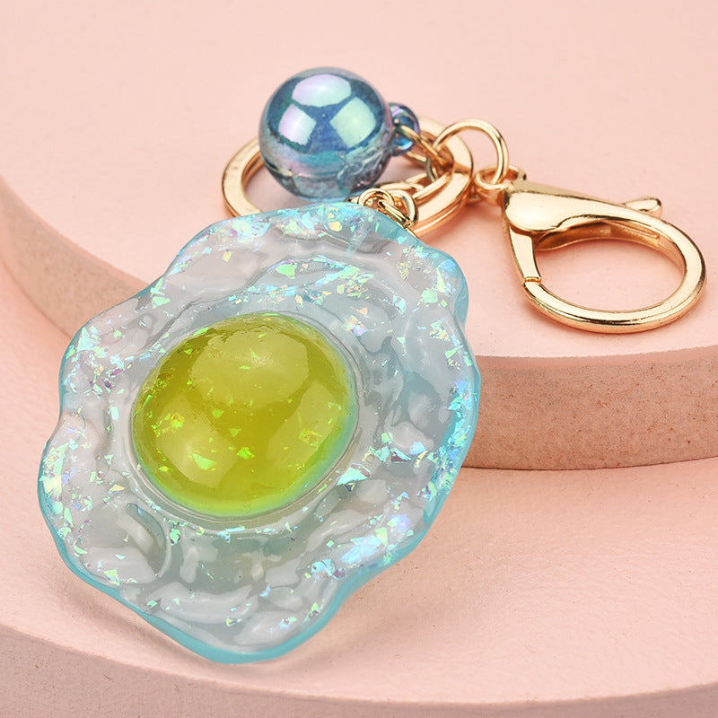 Llavero de huevo con cristal de cristal acrílico al por mayor